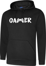 Hooded Sweater - met capuchon - Gamer Hoodie - Gamer Sweater  - Fun Tekst - Lifestyle Hoody - Workout Sweater - Chill Sweater - Mood - Game - Gamer - Maat S
