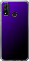 Huawei P Smart (2020) - Smart cover - Paars Zwart - Transparante zijkanten