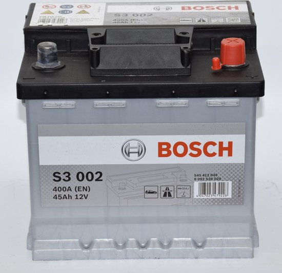 De databank taxi Uitbeelding Bosch accu S3002 - 400A (EN) 45Ah 12V | bol.com