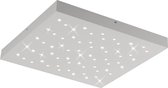 LED Plafondlamp - Plafondverlichting - Torna Tarza - 22W - Aanpasbare Kleur - Vierkant - Mat Wit - Aluminium