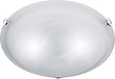 LED Plafondlamp - Plafondverlichting - Torna Adirona XL - E27 Fitting - Rond - Mat Nikkel - Aluminium