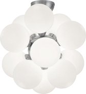 LED Plafondlamp - Plafondverlichting - Torna Alionisa - G9 Fitting - 12-lichts - Rond - Mat Nikkel - Aluminium