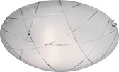 LED Plafondlamp - Plafondverlichting - Torna Sandra - E27 Fitting - 3-lichts - Rond - Mat Wit - Glas