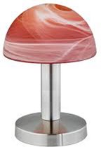 LED Tafellamp - Tafelverlichting - Torna Funki - E14 Fitting - Rond - Mat Oranje - Aluminium