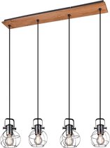 LED Hanglamp - Hangverlichting - Torna Madrid - E27 Fitting - Rechthoek - Mat Zilver - Aluminium