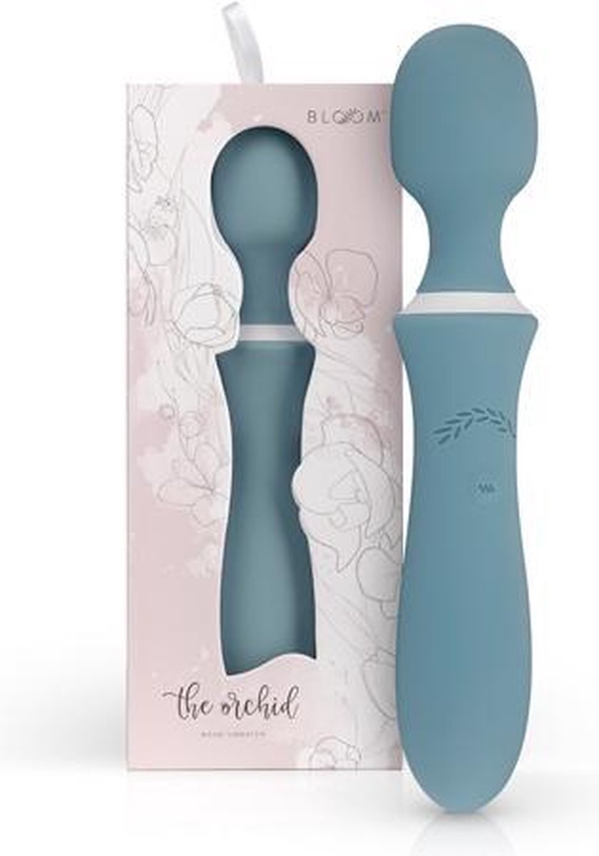The Orchid Wand Vibrator - Vibo's - Vibrator Speciaal - Blauw - Discreet verpakt en bezorgd
