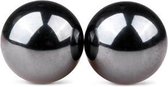 Easytoys Ben Wa Ballen 25 mm - Zwart - Toys voor dames - Geisha Balls - Zilver - Discreet verpakt en bezorgd