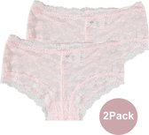 INSUA Dames Slips Kant Hipster - 2-Pack - Oud Roze - Maat L