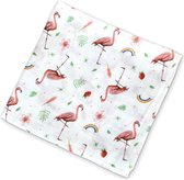 Mies to Go hydrofiele doek XL bamboe - flamingo print - 120x120cm