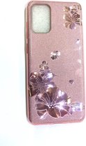 Samsung Galaxy S20 Ultra Hoesje Roze Glitters Stevige Siliconen TPU Case BlingBling