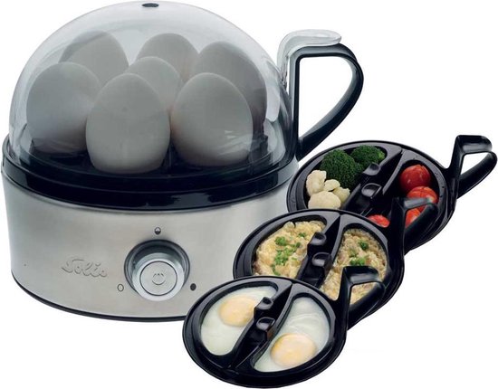 Solis Egg Boiler & More 827 Eierkoker Elektrisch - RVS - Zilver