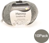 Veritas Schachenmayr Breiwol Merino 85 10-Pack - 100% Scheerwol Grijs