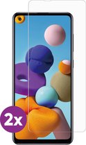 Samsung A21s Screenprotector - Samsung Galaxy A21s Screenprotector - Screen Protector Glas - 2 Stuks