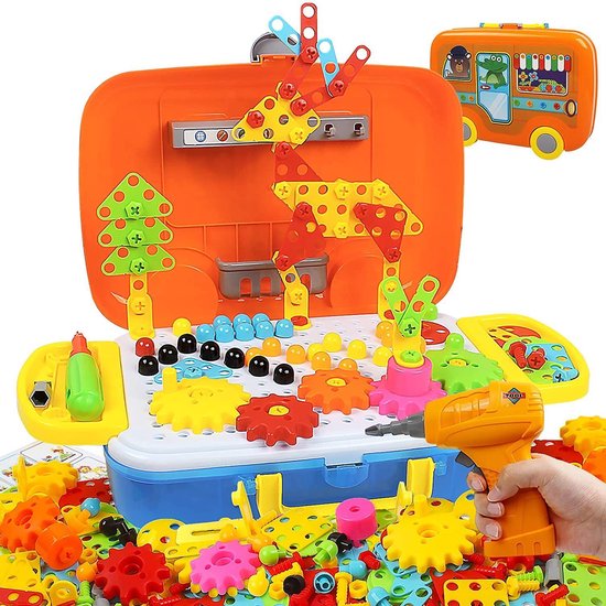 FlexToys® 3D Puzzel met 252 Bouwstenen - Mozaik Educatief STEM ...