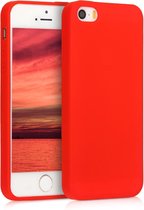 kwmobile telefoonhoesje geschikt voor Apple iPhone SE (1.Gen 2016) / iPhone 5 / iPhone 5S - Hoesje voor smartphone - Back cover in neon rood