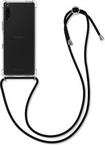 kwmobile telefoonhoesje compatibel met Sony Xperia L4 - Hoesje met koord - Back cover in transparant
