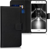 kwmobile telefoonhoesje voor Huawei Y6 (2017) - Hoesje met pasjeshouder in zwart - Wallet case