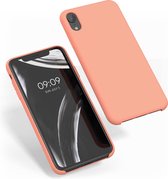 kwmobile telefoonhoesje voor Apple iPhone XR - Hoesje met siliconen coating - Smartphone case in koraal