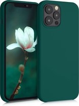 kwmobile telefoonhoesje voor Apple iPhone 12 Pro Max - Hoesje met siliconen coating - Smartphone case in turqoise-groen