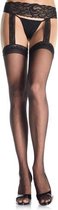 Kousen met kanten jarretelgordel - Zwart - Dames Lingerie - S/L - Kousen - Zwart - Discreet verpakt en bezorgd