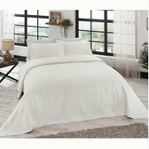 Luxe Jacquard Sprei Set (2 stuks) - ECRU - 180x240 cm - Dubbelzijdige - Single Bedspread