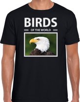 Dieren foto t-shirt Amerikaanse zeearend - zwart - heren - birds of the world - cadeau shirt Amerikaanse zeearenden  liefhebber M