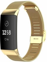 Luxe Milanese Loop Armband Geschikt Voor Fitbit Charge 3/4 Horloge Bandje - Metalen iWatch Milanees Watchband Polsband - Stainless Steel Mesh Watch Band - Horlogeband - Veilige Vergrendelbare