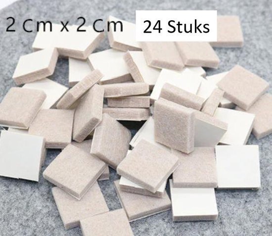 Zelfklevende meubelonderzetters - Vierkant - 24 STUKS - Beige - Meubel  onderzetters -... | bol.com