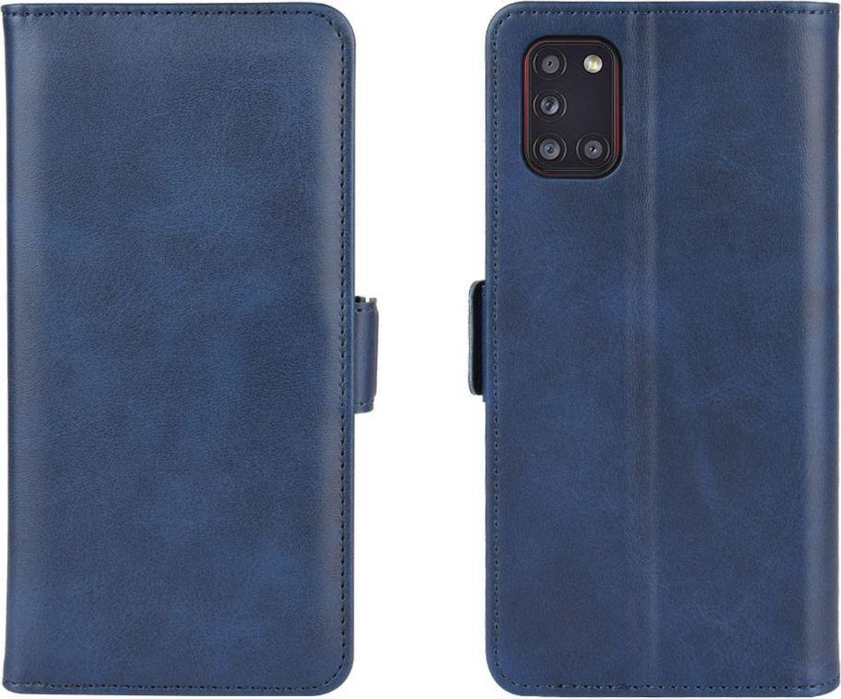 Mobigear Telefoonhoesje geschikt voor Samsung Galaxy A31 Hoesje | Mobigear Slim Magnet Bookcase Portemonnee | Pasjeshouder voor 3 Pasjes | Telefoonhoesje voor Pinpas / OV Kaart / Rijbewijs - Blauw