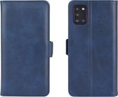 Mobigear Magnetic Buckle Rétro Luxe Blauw Samsung Galaxy A31