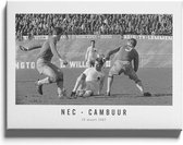 Walljar - NEC - Cambuur '67 - Zwart wit poster met lijst