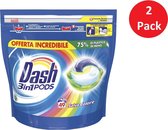 Dash 2 x 49 Capsules - Allin1 PODS Stralende Kleuren - Voordeelverpakking