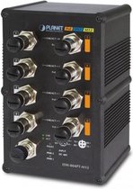 PLANET ISW-804PT-M12 netwerk-switch Unmanaged L2 Power over Ethernet (PoE) Zwart