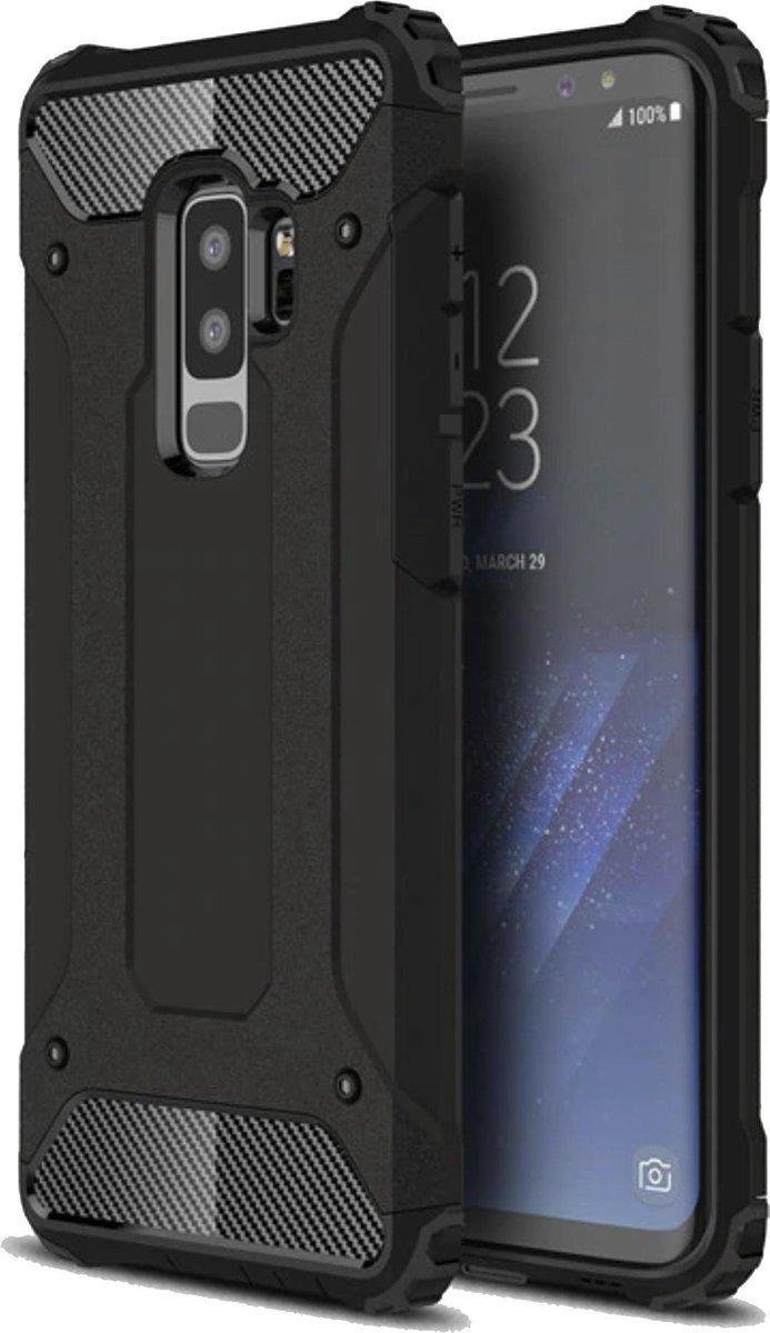 Geschikt voor Samsung Galaxy S9 Plus Backcover - Zwart - Shockproof Armor