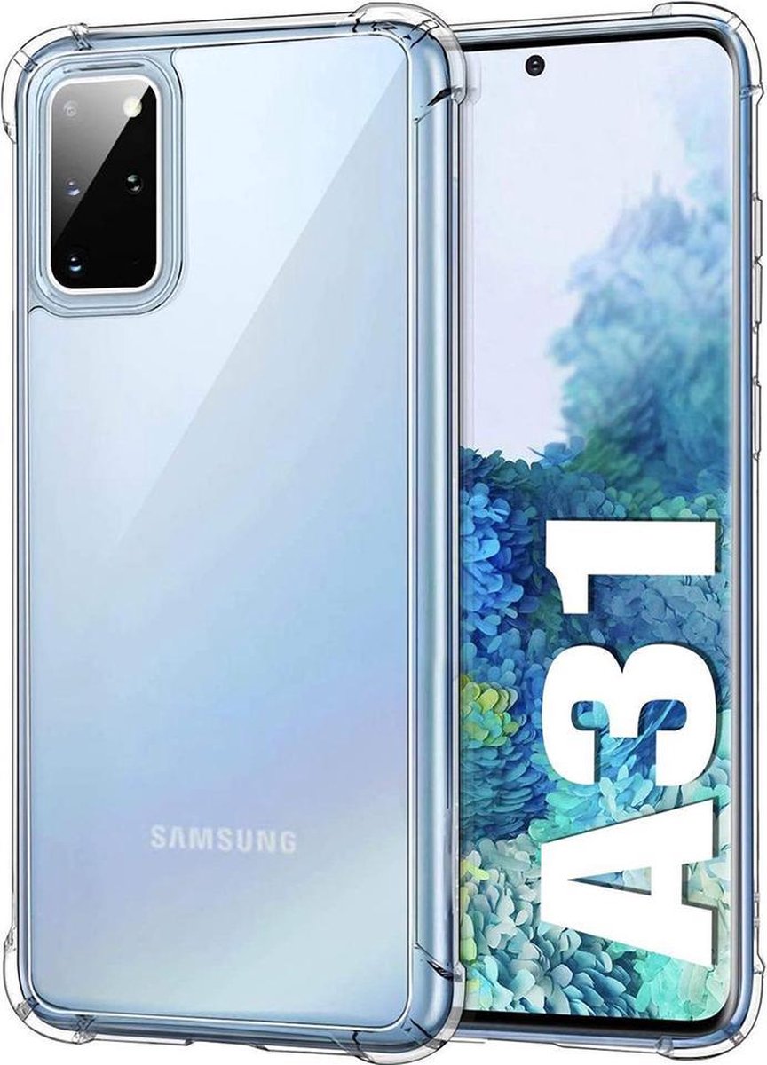 Samsung A31 Hoesje Siliconen Shock Proof Case - Samsung Galaxy A31 Hoesje Transparant - Samsung Galaxy A31 Hoes Cover Transparant - Samsung A31 Case Shockproof