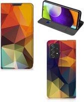 Smartphone Hoesje Geschikt voor Samsung Galaxy A52/A52s 5G Leuk Book Case Polygon Color