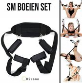 BDSM bondage set - Kikker houding - Erotiek - Zwart - Bondage nek tot enkels