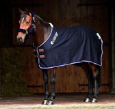 Cavar Wollen Deken Paard 700 gram Donkerblauw 195cm - paardendeken wol - uitrijdeken - zweetdeken - onderdeken