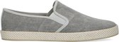 Sacha - Heren - Grijze canvas loafers met geweven touwzool - Maat 43