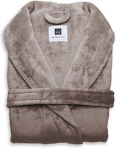 Heerlijk Zachte Unisex Fleece Badjas Lang Model Bruin | M | Comfortabel En Luxe | Met Ceintuur, Zakken En Kraag