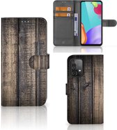 GSM Hoesje Samsung Galaxy A52 5G Enterprise Editie | A52 4G Leuk Case Cadeau voor Mannen Steigerhout