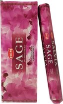2 kokers - Wierook Salie - Salie Wierook - (HEM) - Salie - Sage - Wierookstokjes Salie - Salie Wierookstokjes - Wierooksticks - Incense sticks - 20 stokjes per koker