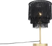QAZQA franxa - Oosterse Tafellamp - 1 lichts - H 520 mm - Zwart -  Woonkamer | Slaapkamer | Keuken