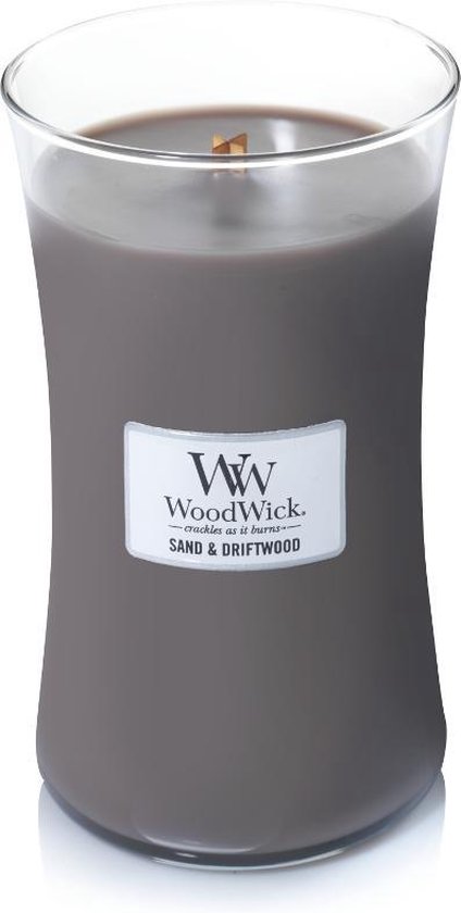 Zuidwest ontsmettingsmiddel kreupel Woodwick Hourglass Large Geurkaars - Sand & Driftwood | bol.com
