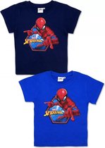 1 Spiderman Marvel T-shirt. Kleur Koningsblauw. Maat 116 cm / 6 jaar
