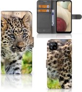 GSM Hoesje Samsung Galaxy A12 Beschermhoesje met foto Baby Luipaard