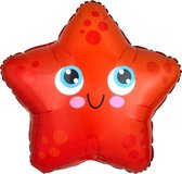 Amscan Folieballon Junior Shape Starfish 45 Cm Rood