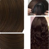 U-part wig Clip In Extensions 200gram 70cm kleur 2/30 bruin 3/4 pruik