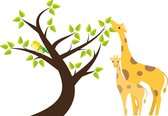 Muursticker giraffes 100x95cm