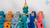 Houten Vormenspel Vissen & Tellen magneet uitgebreid | magneetvissen kinderen | vissenspel peuter | vissenspel hout - motoriek speelgoed 3 jaar